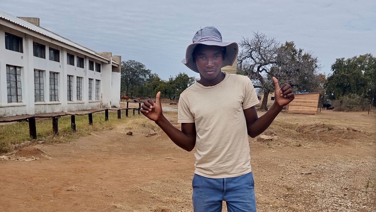 David Chimuti with his metalwork