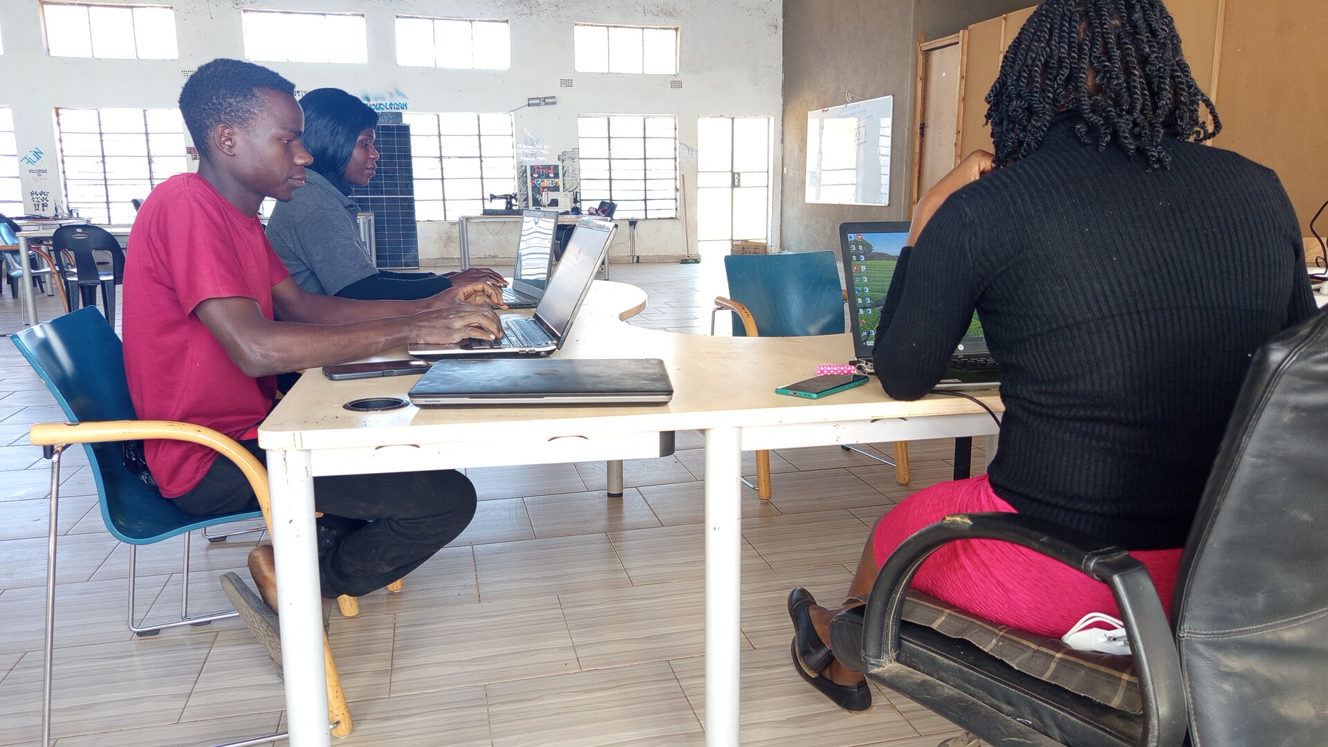 Students learning at the Matibi Community Development Center